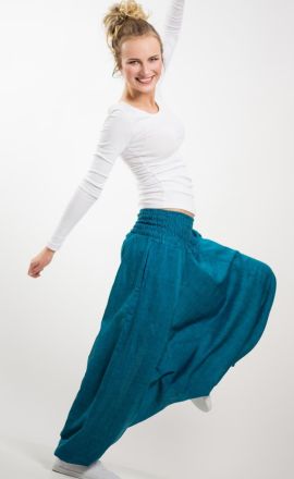 Tyrkysové kalhoty Michaela Gautam Aladin