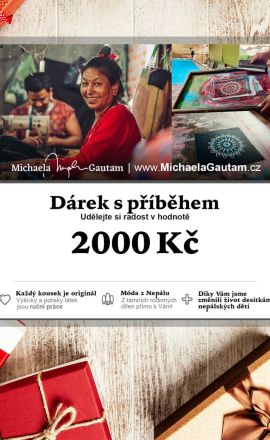 Dárkový certifikát v hodnotě 2000 Kč