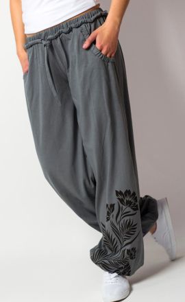 Kalhoty z lehké bavlny Purano - šedé