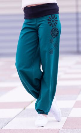 Pevné kalhoty Purano - petrolejové