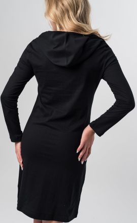 Černo-oříškové šaty Michaela Gautam Luga s výšivkou