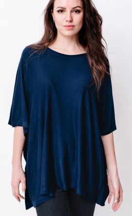 Navy pončo Michaela Gautam Sadha