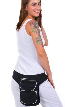 Ledvinka Purano - černá s bílým lemem