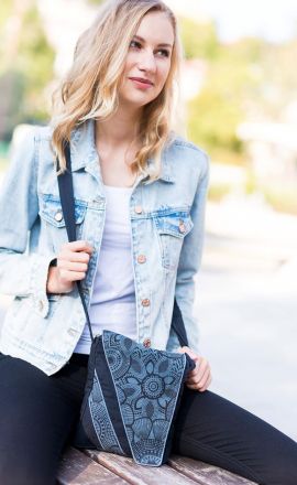 Kabelka Purano - šedá mini