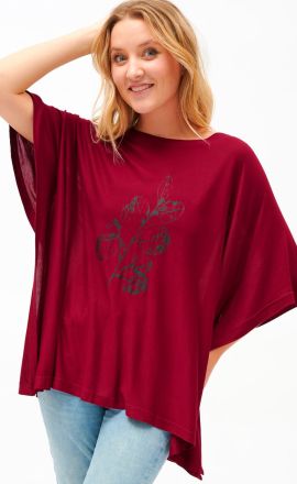 Bordó pončo Michaela Gautam Sadhira