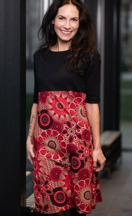 Bordó šaty Michaela Gautam Muskina