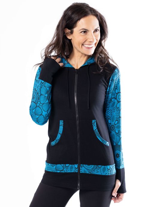 Tyrkysová mikina Michaela Gautam Indian