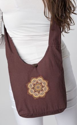 Béžová kabelka Michaela Gautam Lotus s výšivkou