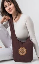 Béžová kabelka Michaela Gautam Lotus s výšivkou